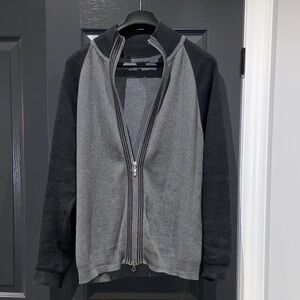 Men's Gray and Black Sweater